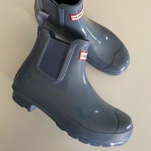 Hunter Dove Grey Short Boots US 9